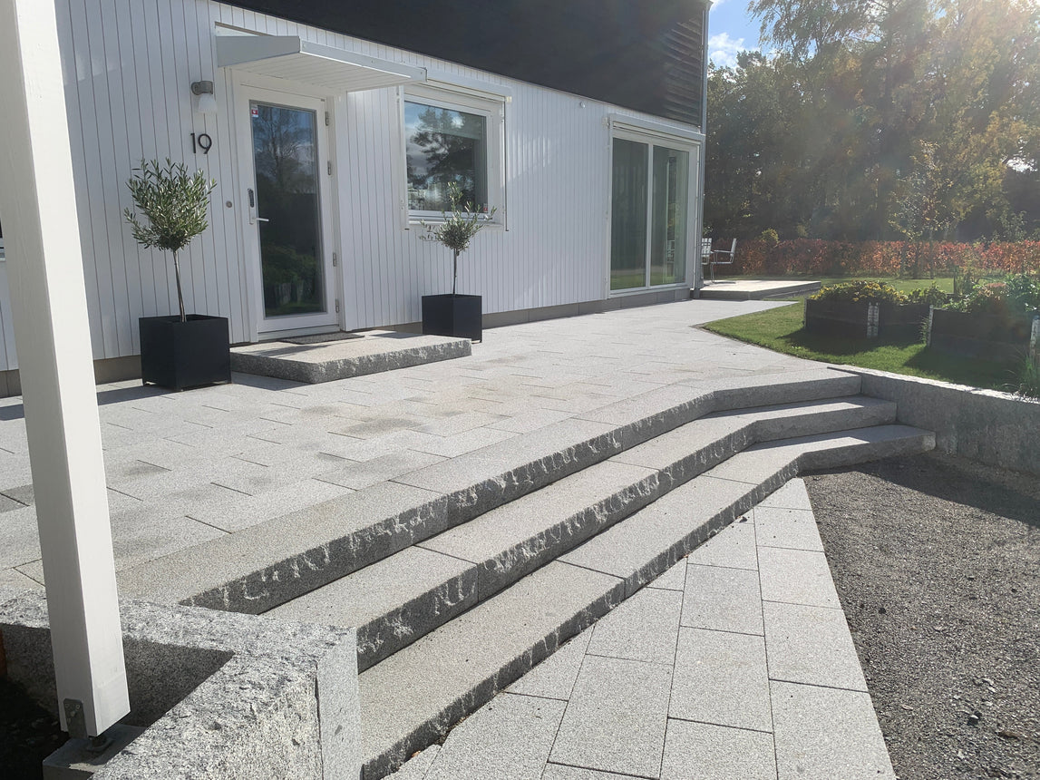 Granittmur Bergama Granitt Rustikk Grå