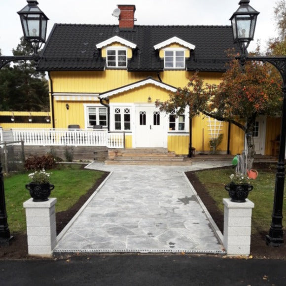 Stolpetopp Bergama Granitt Grå Moderne