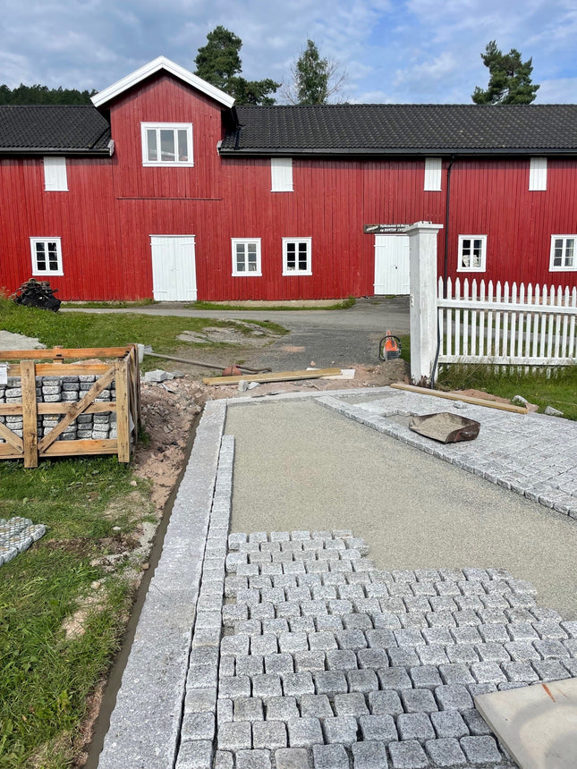 Brostein på nett lys grå