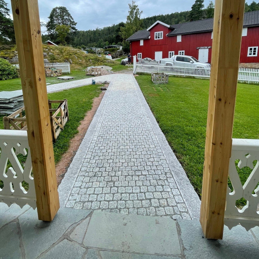 Brostein på nett lys grå