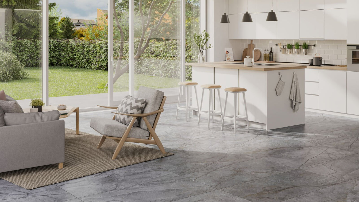 Sandby Grå Flis 120x60