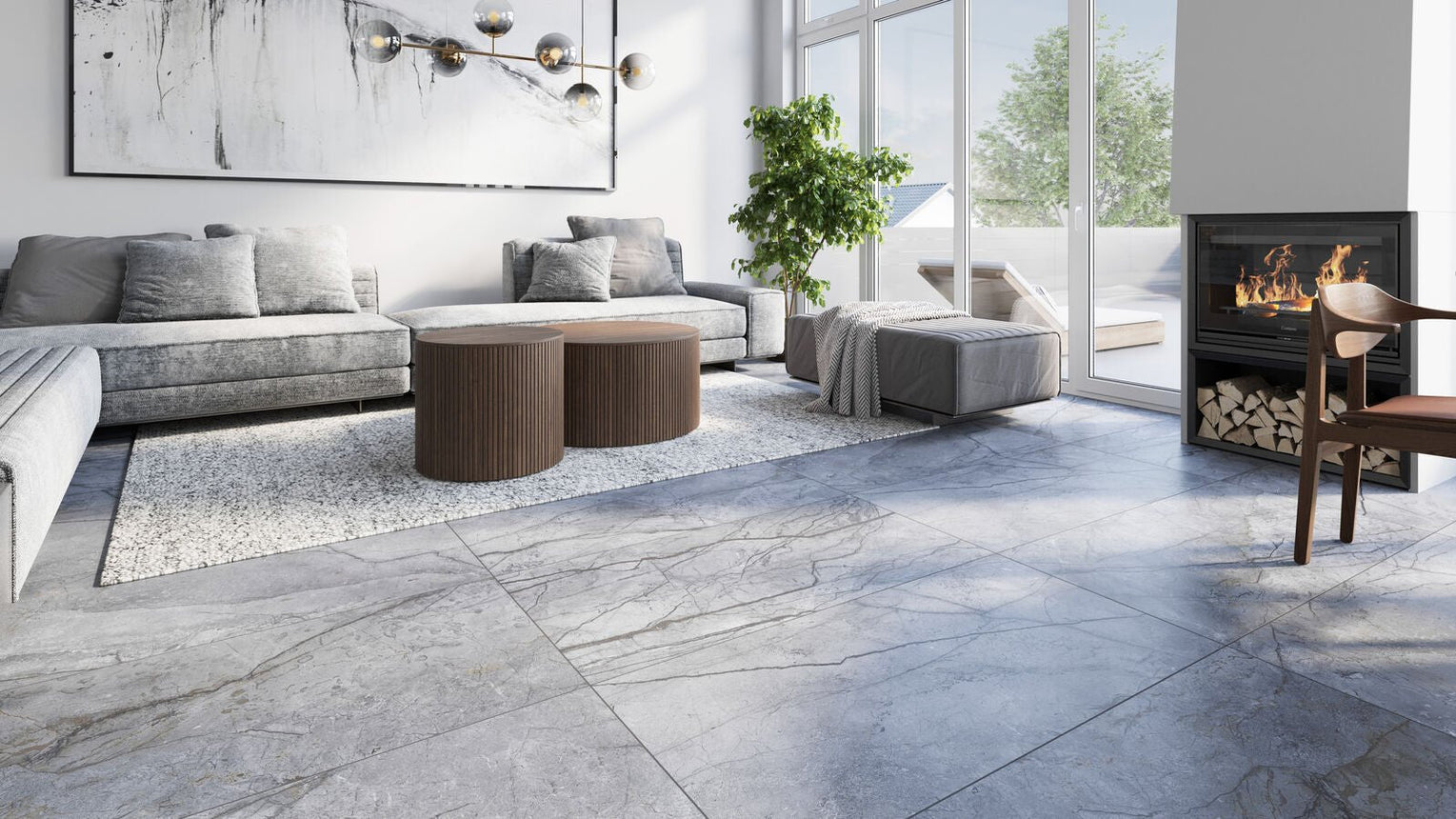 Sandby Grå Flis 120x60